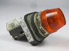 Allen-Bradley 800T-Q10A Series T Universal Pilot Light 120V Amber Lens USED