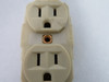 Hubbell HBL5262I Ivory Duplex Receptacle 15A 125V 3W 2P USED