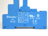 Finder 95.05 Din-Rail Screw Terminal Socket 5mm Pinning - Blue 10A 250V USED