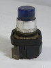 Allen-Bradley 800T-PT16B Ser N Push-to-Test Pilot Light 120V Blue 1NO1NC USED