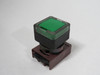 General Electric P9SPLVGD Flush Illuminated Push Button w/Holder Green Cap NWB