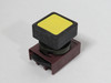 General Electric P9SPNGG Flush Square Momentary Push Button w/Holder Yellow NWB