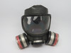 MSA 471286 Ultra Twin Medium Full Face Piece Respirator w/460842 USED