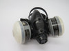 North 7700-30L 7700-11L Respirator Mask w/N7500-1 *STRAP DAMAGE/STAINING* USED