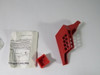 Brady 65666 Ball Valve Red Lockout ! NWB !