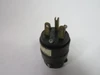 Leviton 615PR Black Rubber Grounding Plug 15A 250V 3W 2P USED