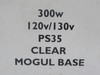 Philips PS35 Clear Incandescent Bulb Mogul Base 300W 120/130V ! NEW !
