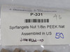 SciPro P-331X Flangeless Nut PEEK Fitting for 1/8" OD Natural Lot of 6 NWB