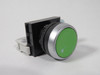 Baco L21AA02-1E10 Spring Return Push Button 240V 3A 1NO Green Cap USED