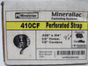 Minerallac 410CF Plated Steel Coil Perforated Strap 0.35"x0.75" 9'Long *CUT* NEW