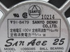 Sanyo Denki 109S085 San Ace 25 Cooling Fan 100V 50/60Hz 13.5/12W USED
