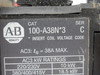 Allen-Bradley 100-A38ND3 Contactor Ser. C 110/120V 50/60Hz 3P 690V 38A USED