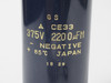 GS CE33 Screw Terminal Capacitor 2200uFM 375V USED