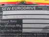 Sew-Eurodrive Gearmotor 50.03:1 0.33HP 1656-34RPM 330/575V TEFC 3Ph USED