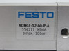 Festo 554211 ADNGF-12-40-P-A Compact Air Cylinder 12mm Bore 40mm Stroke USED