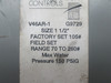 Johnson Controls V46AR-1 Water Regulating Valve 1-1/2" SHELF WEAR NOP