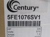 Century 5FE1076SV1 3/4HP 1075RPM 575V 48 TEAO 1PH 1.9A 60Hz NEW