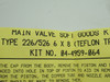Anderson Greenwood 04-4959-064 Main Valve Soft Goods Kit Type 226/526 6x8 NEW