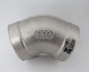 Mueller 150-3/4 Threaded 3/4" 45 Degree Elbow Fitting Stainless Steel NOP