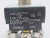 Carling 2GM54-73 Toggle Switch 3-Position Maintained DPDT (ON-OFF-ON) USED