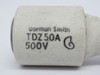 Dorman Smith TDZ50A Ceramic Bottle Fuse 50A 500V USED