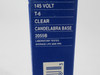 Haskellite 2055B Clear Bulb Candelabra Base T6 15W 145V *SHELF WEAR* NEW