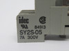 IDEC SY2S-05 Relay Socket 7A 300V 8-Pin 2-Pole C/W Hold Down Anchors USED