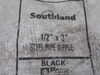 Southland 563-030HN 1/2" x 3" Black Steel Pipe Nipple NWB