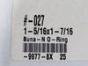 Daemar 027 Nitrile O-Ring 1-5/16" ID 1-7/16" OD 1/16" W Lot of 19 NOP