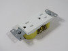 Hubbell RRD15W Duplex Receptacle 15A 125V 3W 2P White 5-15R SHELF WEAR NOP