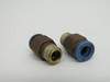 Sang-A PC06-N01U Push-In Straight Fitting 1/8" NPT 6mm Tubing OD Lot of 2 USED