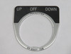 Cutler-Hammer 10250TP54 Switch Legend Plate UP OFF DOWN 30-2657-108 USED
