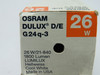 Osram D/E-26W/21-840 Dulux Compact Fluorescent Lamp 26W 4000K G24q-3 NEW