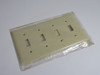 Hubbell P4I Ivory 4-Gang 4-Toggle Switch Cover Plate NWB