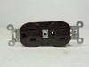 Hubbell CR15 Commercial Grade Duplex Receptacle 15A 125V Brown USED