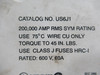 Gould US6J1 Fuse Holder Class J 60A 600V 1P No Indicator USED