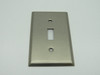 Cooper 93071 1-Gang Toggle Wallplate Stainless Steel ! NWB !