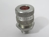 Hubbell SHC1009 Straight Aluminum Cord Connector 3/8"Hub .19-.25" Range USED
