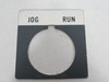 Allen-Bradley 800T-X520 Metal Push Button Legend Plate JOG RUN USED