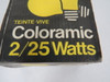 General Electric 22163 Coloramic Incandescent Bulb 25W 120V YELLOW 2-Pk NEW