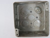 Steel City 52171-K Square 4" Steel Box 30 cu in 1/2"&3/4" Hole USED