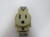 Leviton 5261-I Ivory Single Receptacle 15A 125V 3W 2P USED