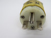 Hubbell HBL56CM66C Yellow Straight Blade Plug 15A 250V 3W 2P 6-15P USED