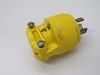 Pass & Seymour 3331-SS Old Style Yellow Turnlok Plug 20A 125/250V 3W 3P USED