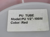Generic PU1/2-100M-RED Polyurethane Tubing 1/2" x 0.33" 1.0 MPa 94m L Red NEW