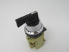 Generic 3Pos Wide Base Selector Switch Spring Back Right 1NC 1NO 10A 250VAC USED