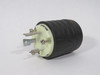 Pass & Seymour L630P Turnlok Plug 30A 250V 3W 2P Black and White L6-30P USED