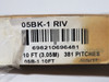 Rexnord 05B-1 10 FT Riveted Roller Chain 10' Length 8mm Chain Pitch BOX DMG NEW
