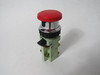 Generic Wide Base Twist Release Mushroom Push Button Switch 2NC 2NO USED
