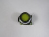 Allen-Bradley 800FM-LF5 Yellow Push Button Operator w/ Mounting Latch USED